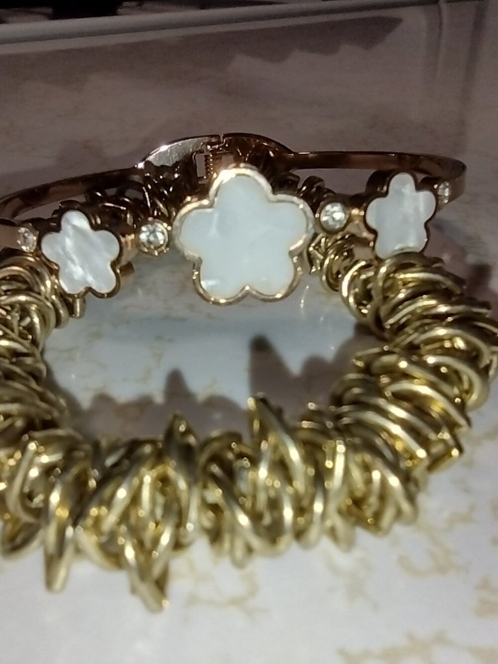 Two Beautiful Gold Toned Bracelets